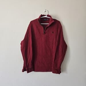 Polo Ralph Lauren Quarter Zip Sweater Men’s Size XL Long Sleeve Red